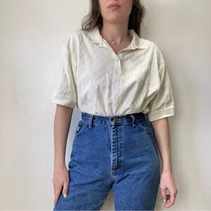 Reebok Cream Polo Top